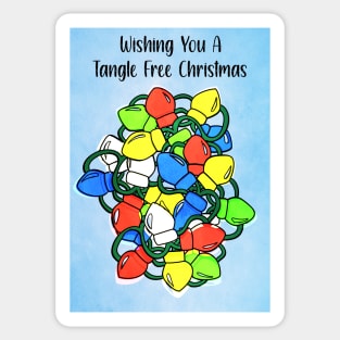 Wishing You A Tangle Free Christmas Card Sticker